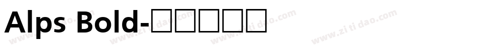 Alps Bold字体转换